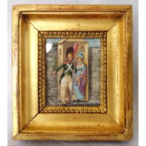 Miniature Painting : The Grenadier And The Lady