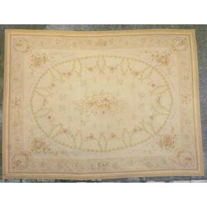 Large Louis XVI Style Aubusson Rug, 19th Century - Napoleon III Production - 512cm X 396cm