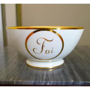 Darte - Empire Period Porcelain Cookie Bowl - Signed