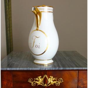 Darte - Empire Period Porcelain Coffee Pot With Gold Decoration - Signed