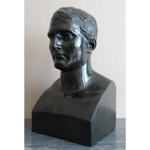 Surrounding. Denis Chaudet - Buste De Napoleon En Hermes - Empire Period Lost Wax Cast Bronze