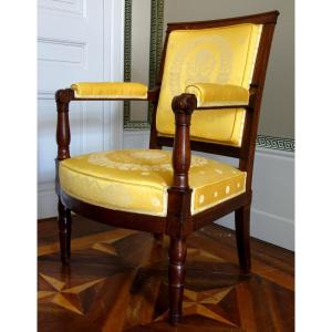 Jacob Desmalter - Empire Period Mahogany Armchair - Stamped