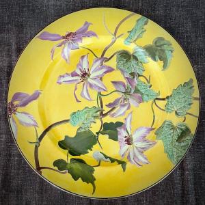 Creil Montereau Dish With Clematis