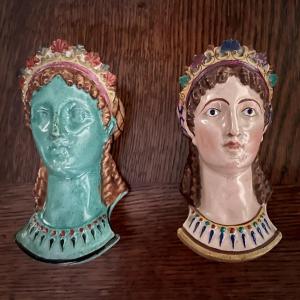 Two Heads Of Caryatids.