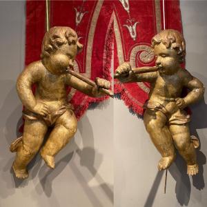 Pair Of Musician Cupids
