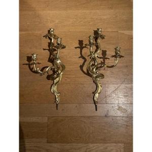 Pair Of Wall Sconces From The Louis XV Period
