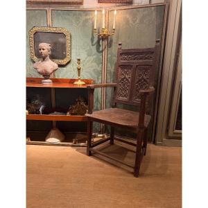 Pair Of Gothic Armchairs 