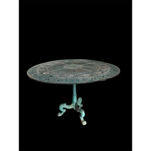 Pedestal Table Circa 1800, Cast Iron 