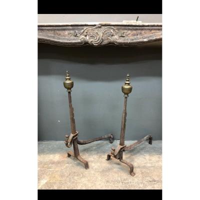 Pair Of Renaissance Andirons