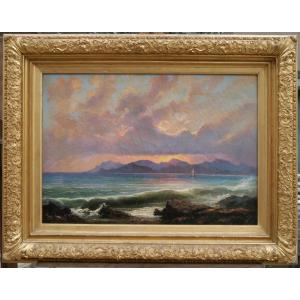 Marine In The Mediterranean, Late 19th Century, Formerly Attrib. Ch Pata (1827-1899)