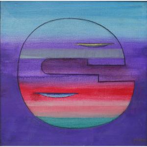 Charlotte Henschel (1892-1985). Abstract Composition Circa 1970