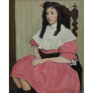 William Mackillop Or Mckillop (1878-1937). Pensive Young Girl.