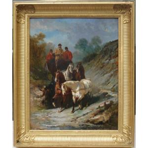 A Team Of Four Horses. James Alexander Walker (1831/41-1898)