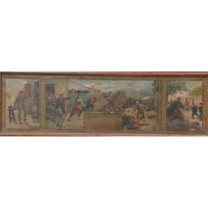 Sketch For A Decorative Scheme, Franco-prussian War 1870-1871. Louis Hippolyte Mouchot (1846-1893)