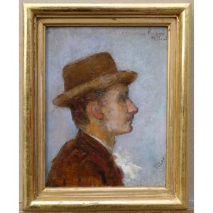 Profile Portrait Of A Man Wearing A Hat And Cravat, 1891