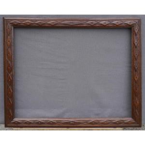 Oak Wood Frame, 65x50 Cm View, Diamond Pattern