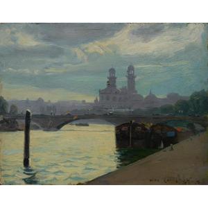 Paris And The Old Trocadero.robert Lea Mac-cameron (1866-1912) American Painter
