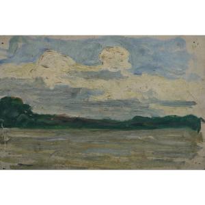 Landscape Study Of Sky And Clouds. Raymond Thibésart (1874-1968)
