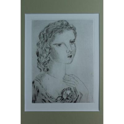 Femme à La Rose, Foujita (1886-1968)