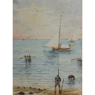 Francis Garat Born In 1870 Or 1853 - Bassin d'Arcachon, Lively Beach
