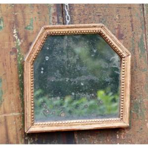 Hexagonal Mirror In Golden Wood, Louis XVI Period