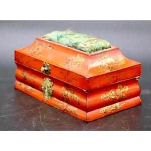 18th Century Sewing Box In Martin Varnish