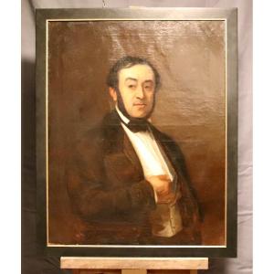 Painting Early XIXth Portrait Of A Man