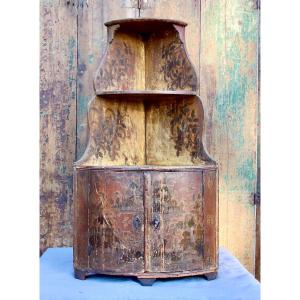 18th Century Painted Applique Corner