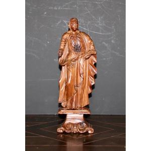 18th Century Character Sculpture In Linden