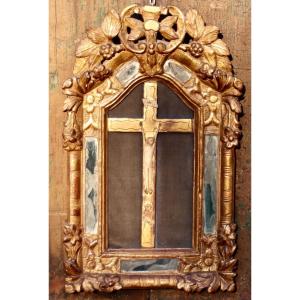 Christ In Bone In A Regency Glazing Bead Frame In Golden Wood