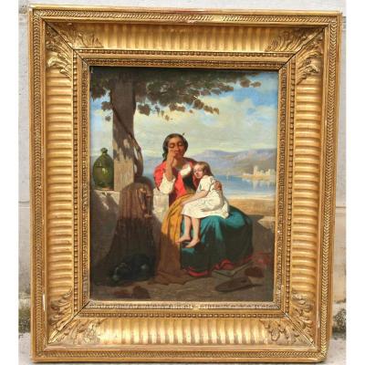 "young Woman With Child" Philipe De Marbeau