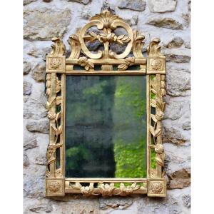 Louis XVI Parclose Mirror In Golden Wood