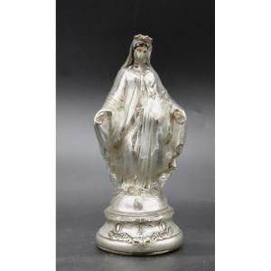 19th Century Virgin In églomisé Glass