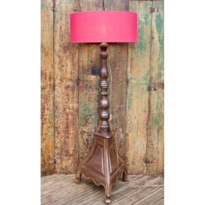 Floor Lamp Composed Of An 18th Century Base 
