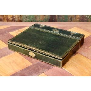 Writing Desk Early 19th Century In Green Morocco 