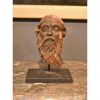 XVII Human Head Terracotta