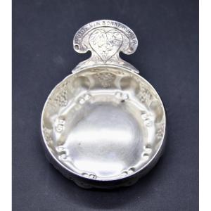 Taste Wine 20th Century Marc Parrod Sterling Silver "a Good Wine Good Mood"