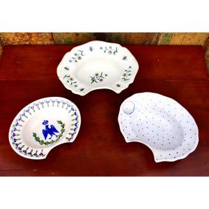 Set Of 3 19th Century Beard Dishes 