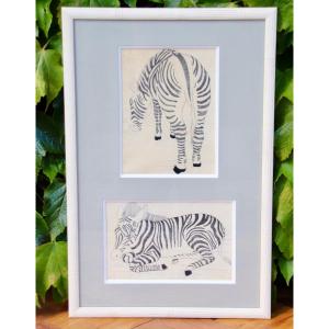 Zebra Drawing By Margaret Craighead