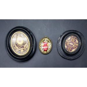 Set Of 3 19th Century Reliquaries 