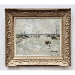 Painting The Port Of Honfleur By Henriette Le Pesqueux