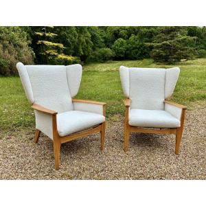 Pair Of 1950s Parker Knoll Teak Bergeres