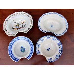 Set Of 4 18th Century Shaving Dishes 