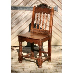 18th Century Basque Chair In Walnut