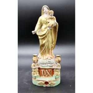 Santibelli 19th Century Virgin And Child With Urn