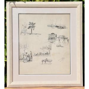 Souvenir Drawing Of Rosas By Paul Taver....