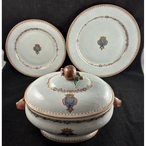 18th-century Soup Tureen, Terrine, And Dishes From The East India Company