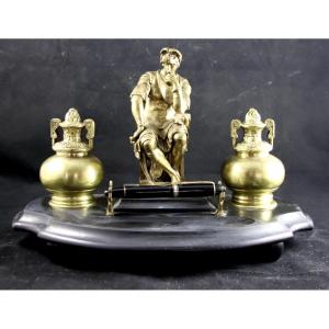 19th Century Inkwell By Lorenzo De' Medici After Michelangelo 