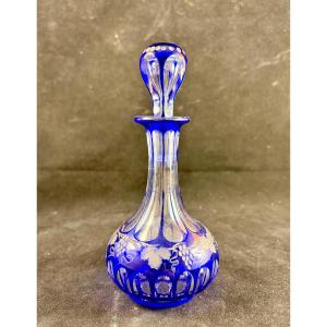 19th Century Bohemian Crystal Bottle 