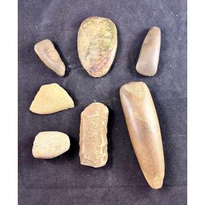 Set Of 7 Prehistoric Axes 